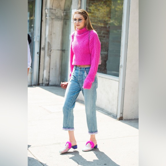 Christian Louboutin Boudiva Glitter Fur House Slip On Mules Slippers Flats - Picture 4 of 11